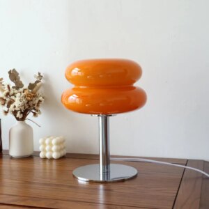 Lampe de table macaron bicolore