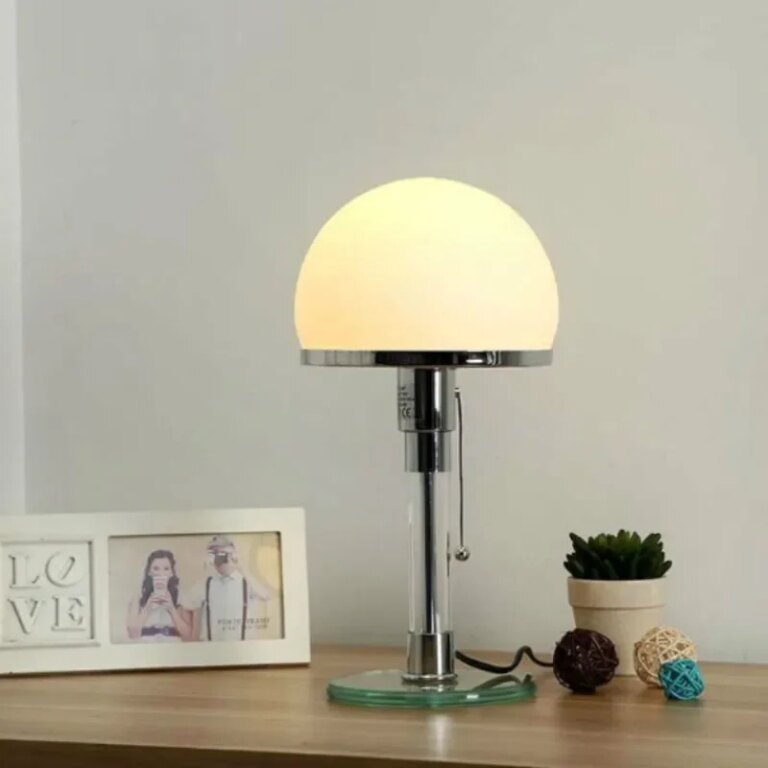 Lampe champignon silhouette lune