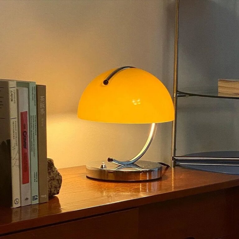 Lampe champignon italienne en verre