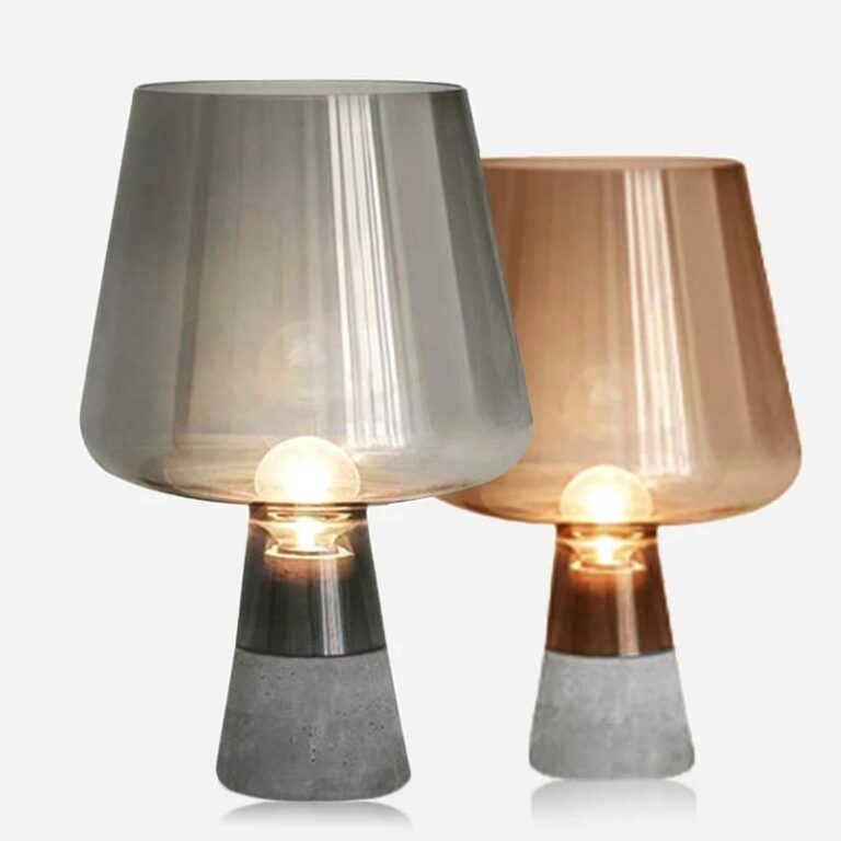 Lampe champignon en ciment nordique