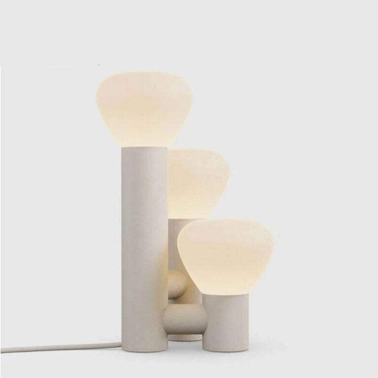 lampe triple champignon design