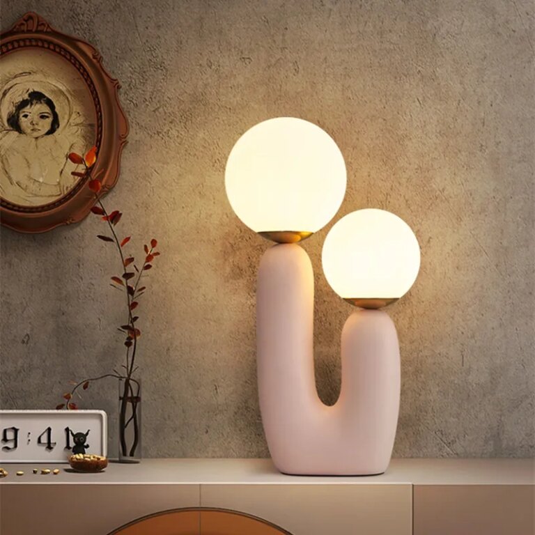 lampe champignon boule en verre