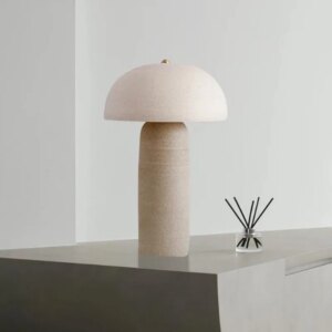 Lampe champignon rétro en céramique