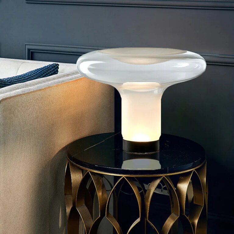 lampe champignon italienne en verre