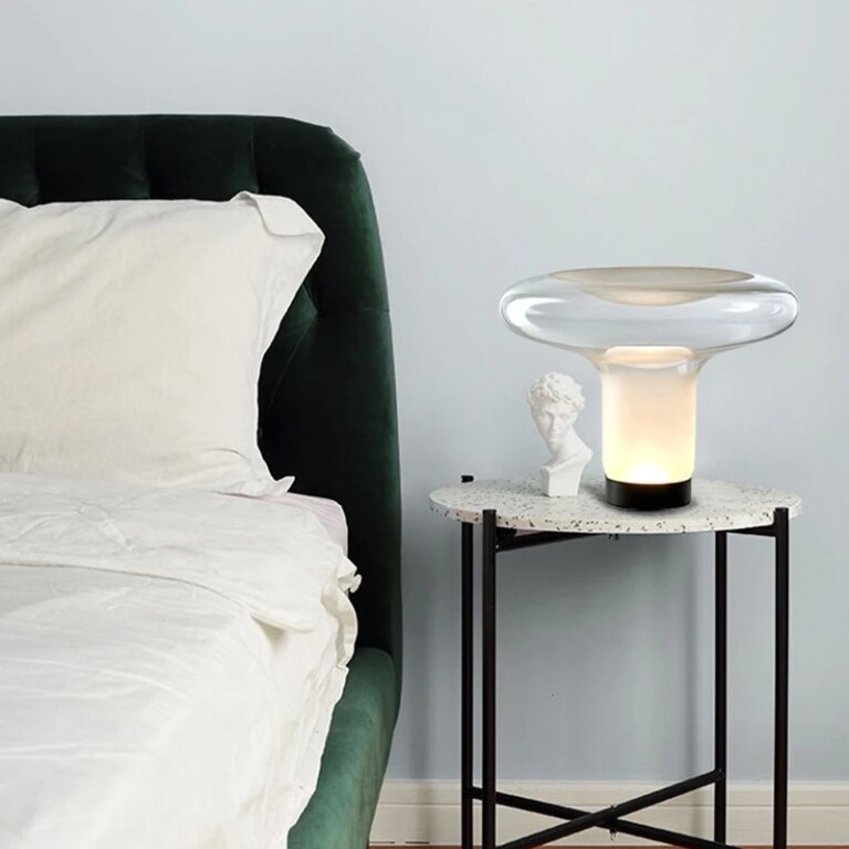 lampe champignon italienne en verre