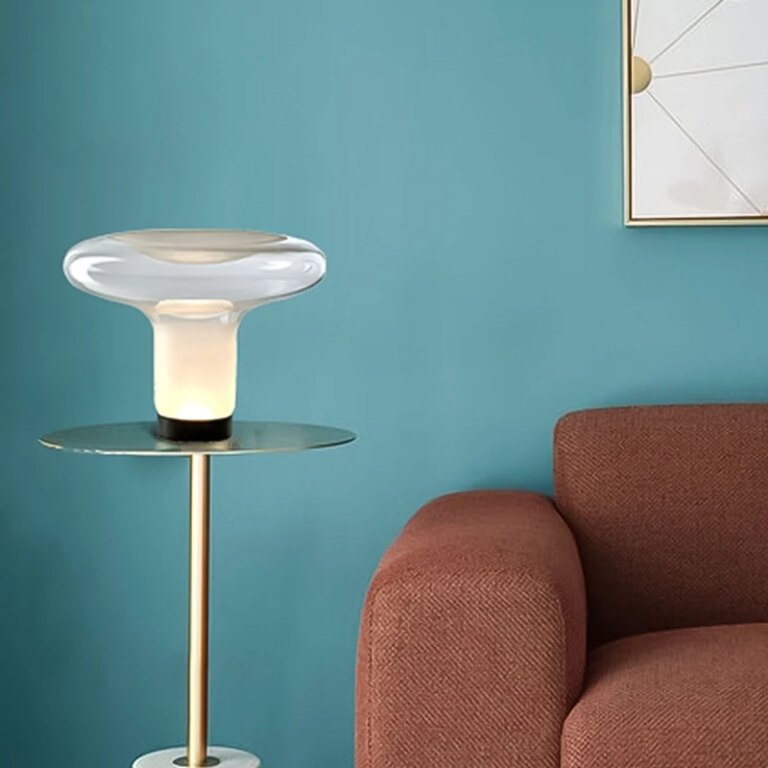 lampe champignon italienne en verre