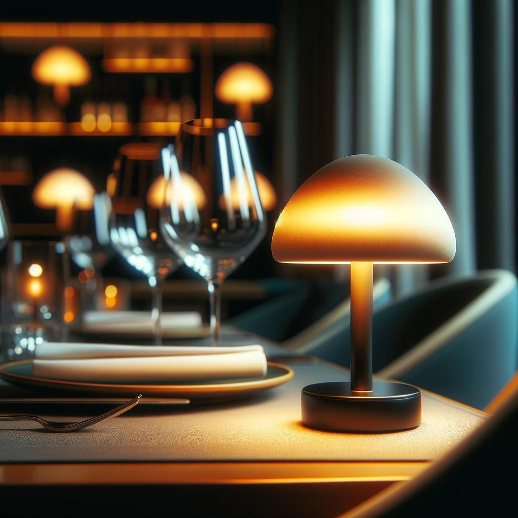 lampe champignon dans restaurant