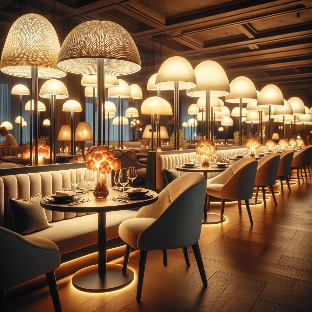 lampe champignon restaurant