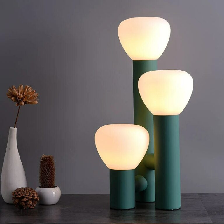 lampe triple champignon design