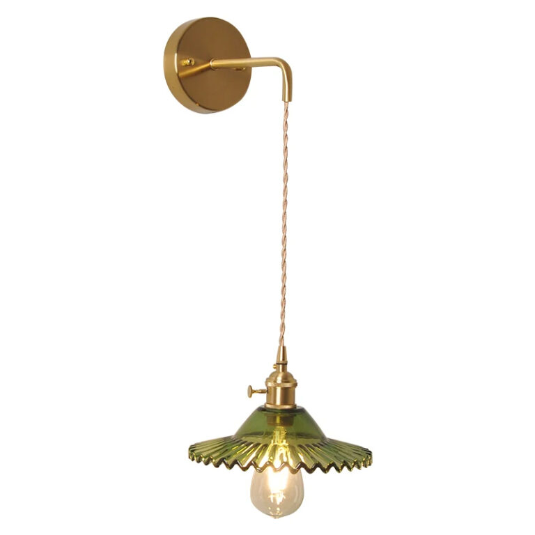 Lampe champignon murale design moderne sur fond blanc