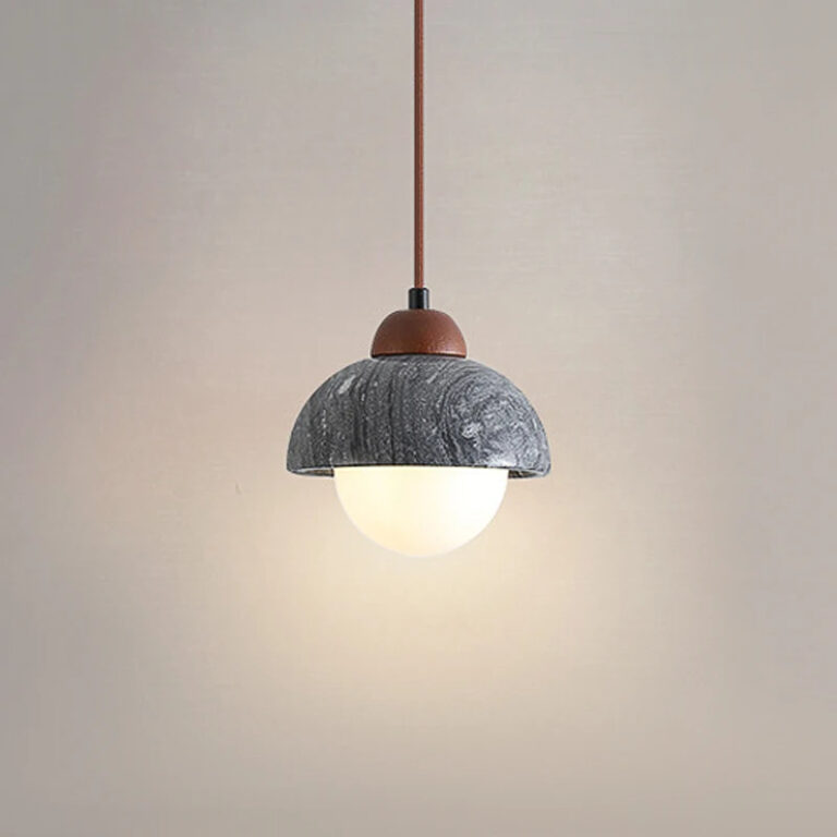 Suspension champignon de luxe en marbre sur fond gris