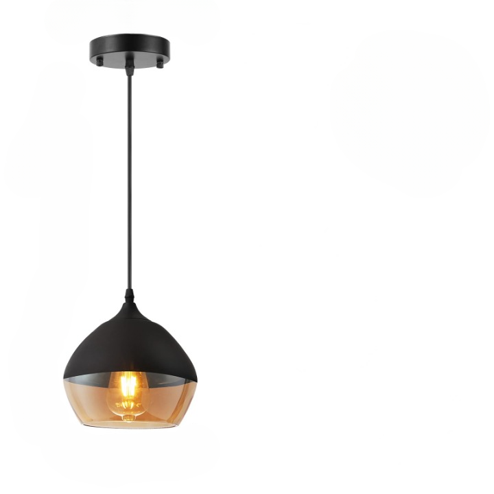 Plafonnier champignon de style américain sur fond blanc